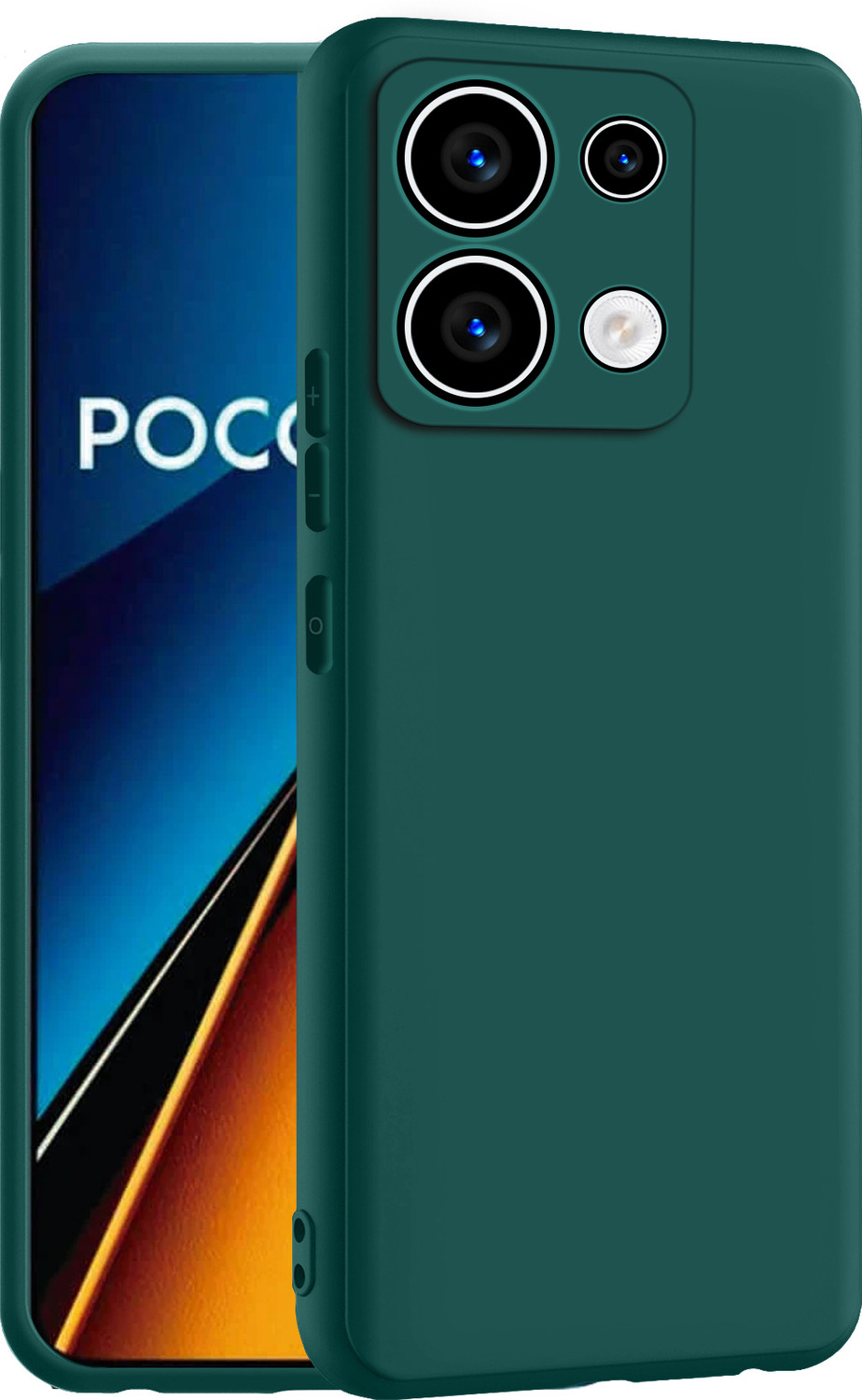 Image of MatteSmoke Back Cover for Poco X6 Neo 5G (Black, 3D Case, Rubber, Pack of: 1)