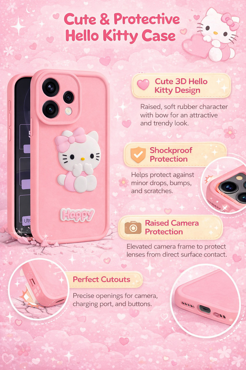 Image of Luxecase Back Cover for realme 15T 5G (Pink, Flexible, Silicon, Pack of: 1)