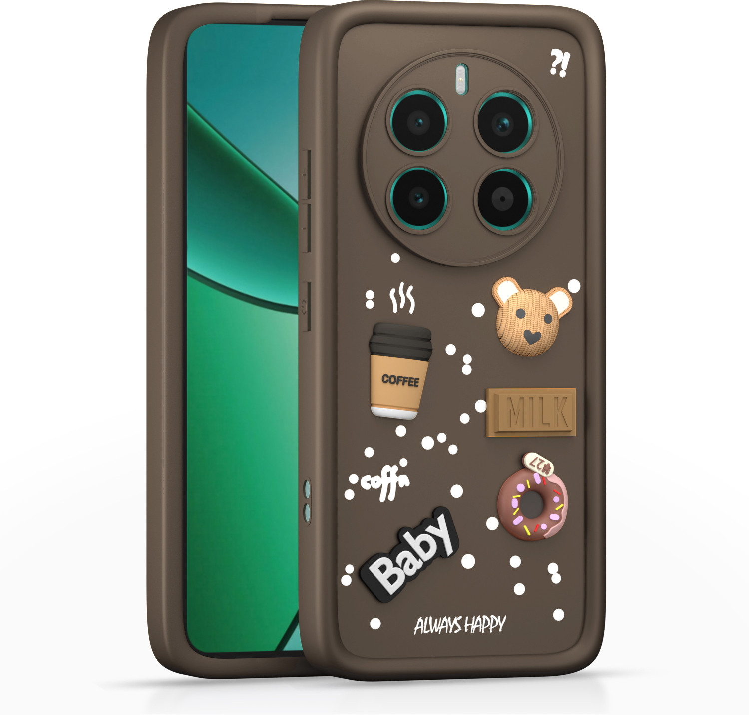 Image of YuniKase Back Cover for REALME 13 PRO PLUS 5G (Brown, Shock Proof, Rubber, Pack of: 1)