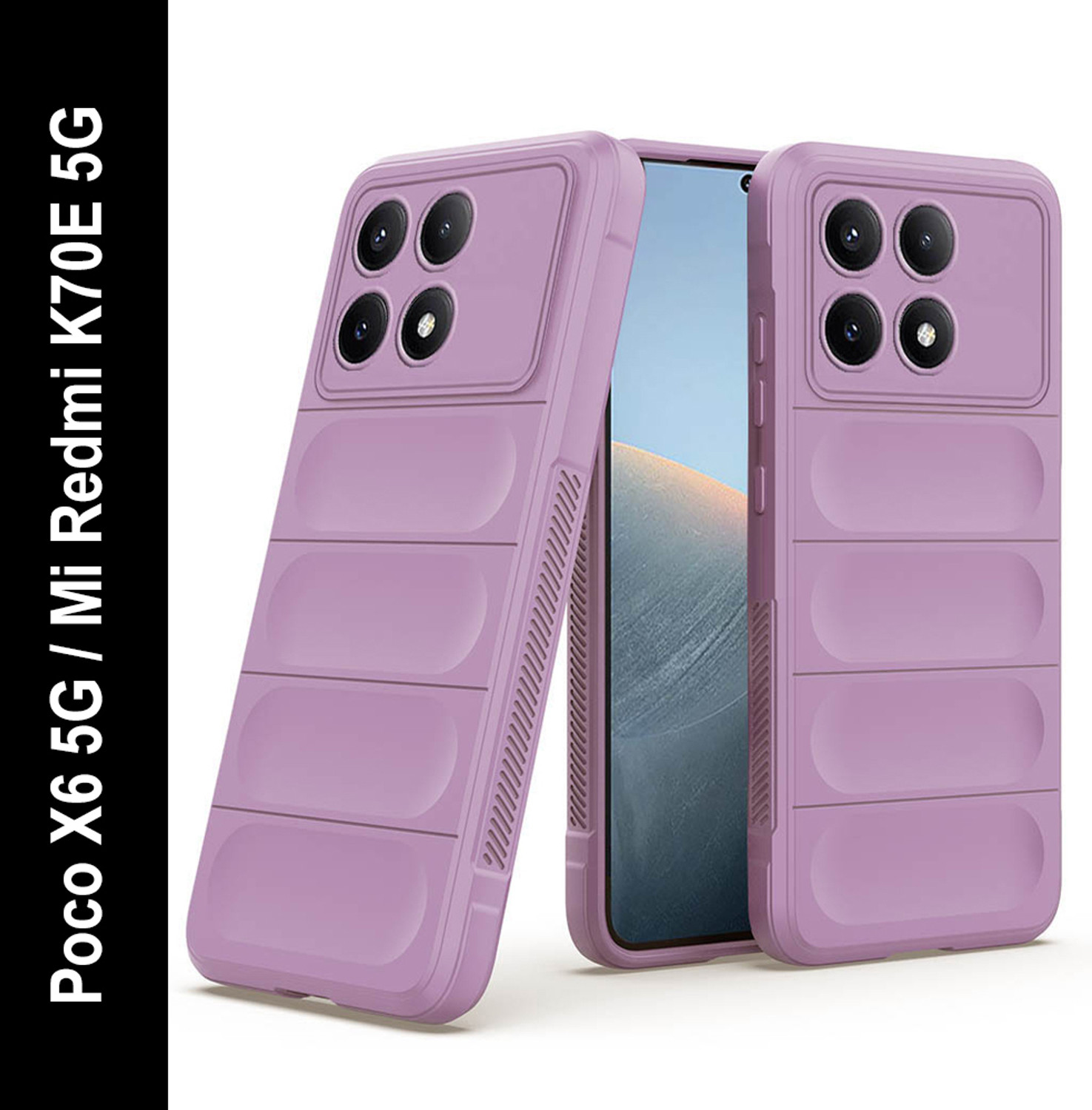 Image of MatteSmoke Back Cover for Poco X6 Neo 5G (Black, 3D Case, Rubber, Pack of: 1)