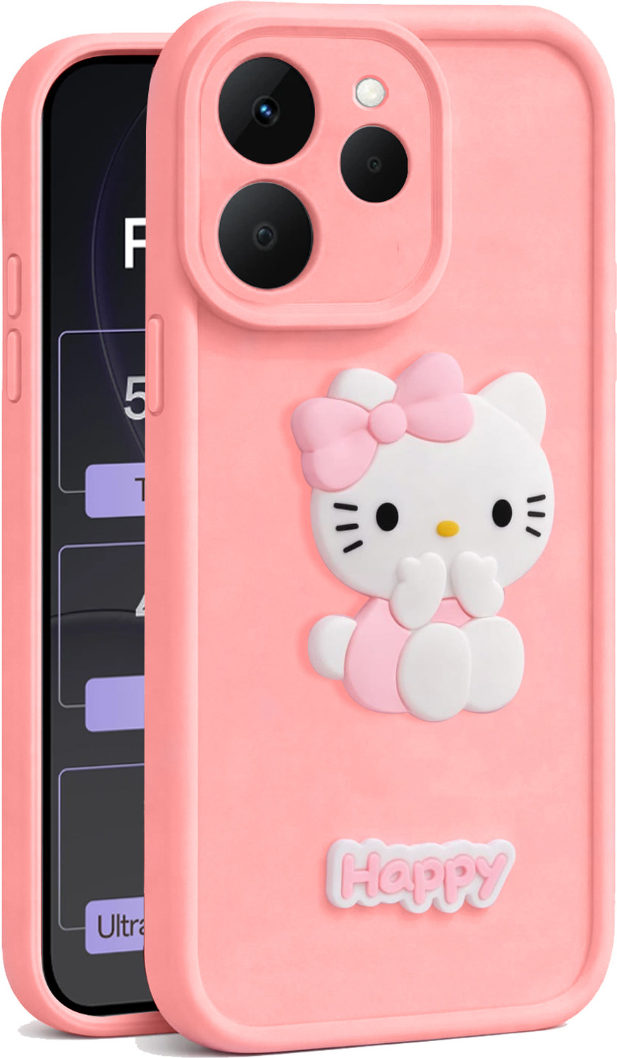 Image of Luxecase Back Cover for realme 15T 5G (Pink, Flexible, Silicon, Pack of: 1)