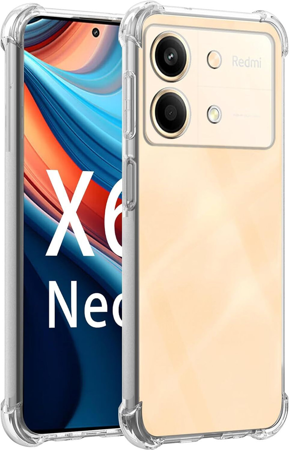 Image of MatteSmoke Back Cover for Poco X6 Neo 5G (Black, 3D Case, Rubber, Pack of: 1)