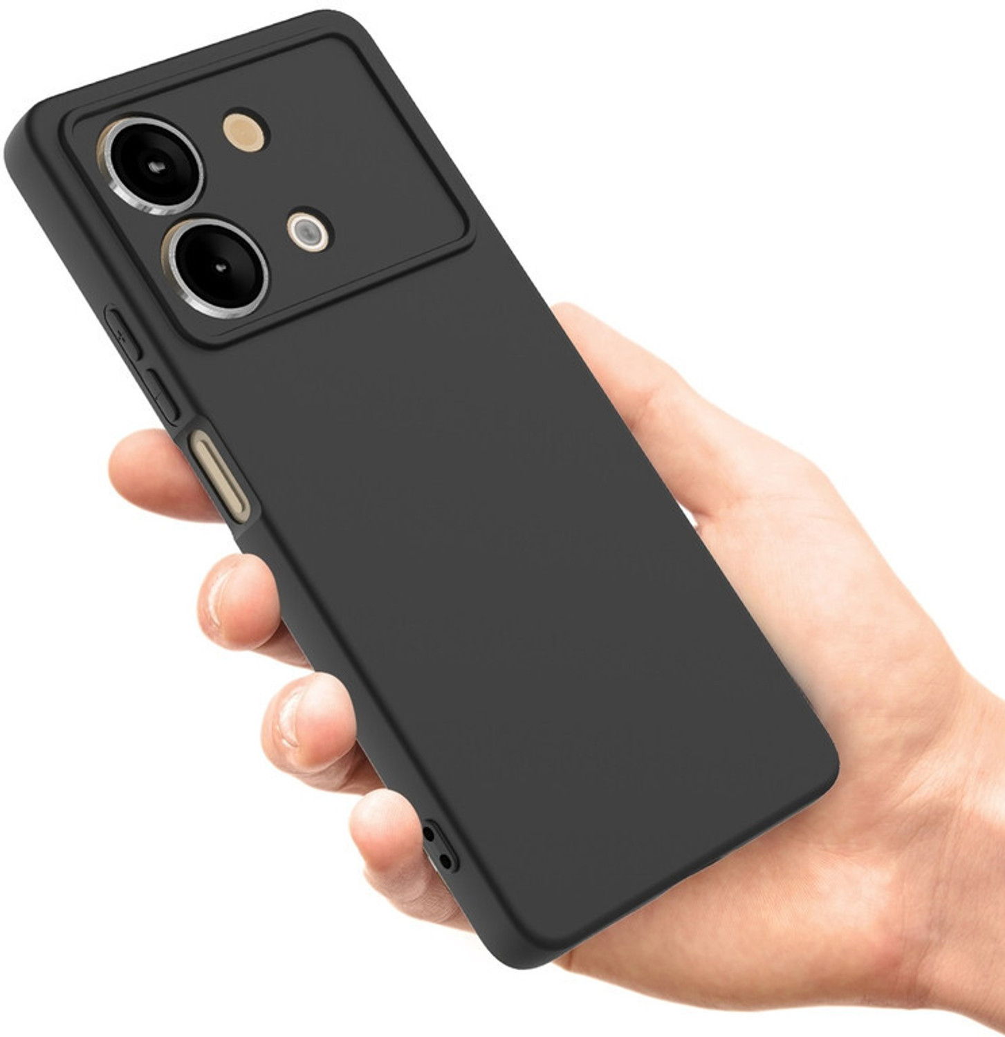 Image of MatteSmoke Back Cover for Poco X6 Neo 5G (Black, 3D Case, Rubber, Pack of: 1)