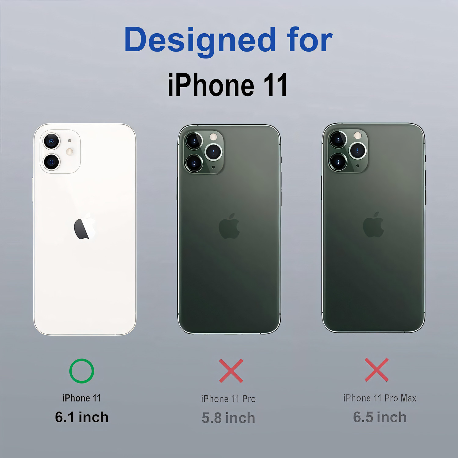 Image of The Sixth Back Cover for Iphone 11 (Blue, Silicon, Pack of: 1)
