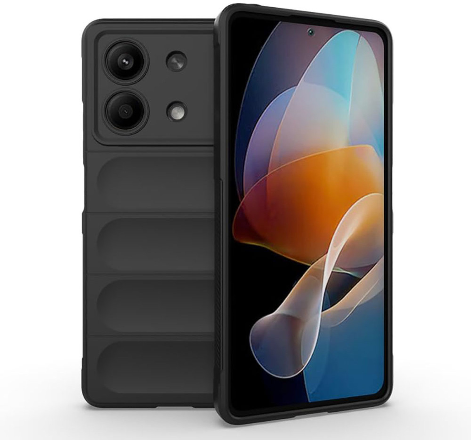 Image of MatteSmoke Back Cover for Poco X6 Neo 5G (Black, 3D Case, Rubber, Pack of: 1)