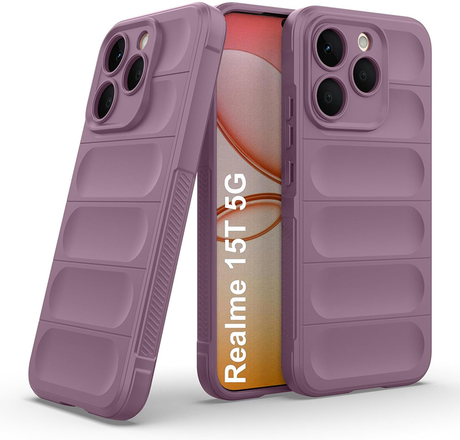 Image of Luxecase Back Cover for realme 15T 5G (Pink, Flexible, Silicon, Pack of: 1)