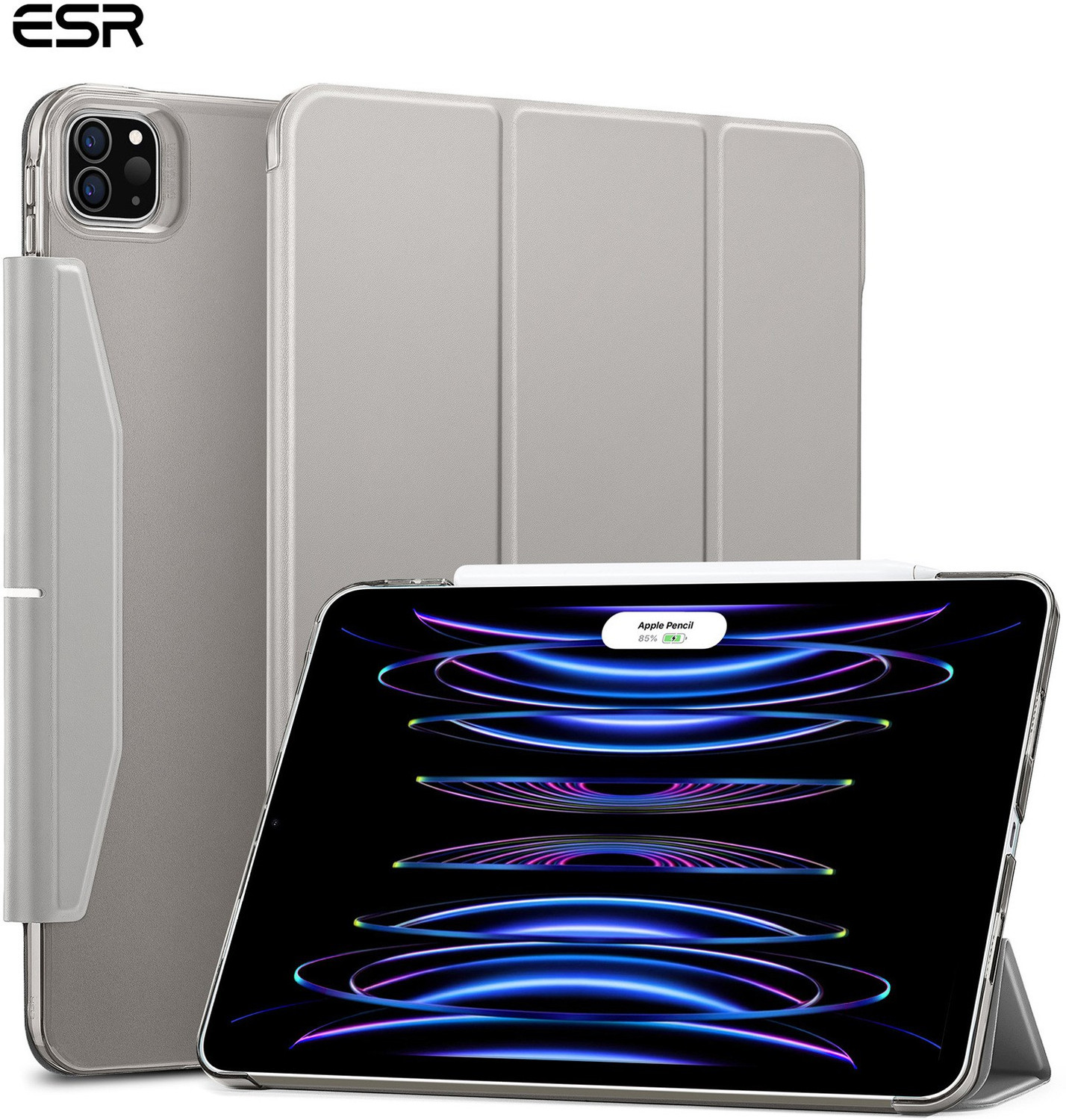 Image of ESR Back Cover for iPad Pro 11 inch Case, Ascend Trifold Series, (2022 /2021, 4th /3rd Generation), with Clasp