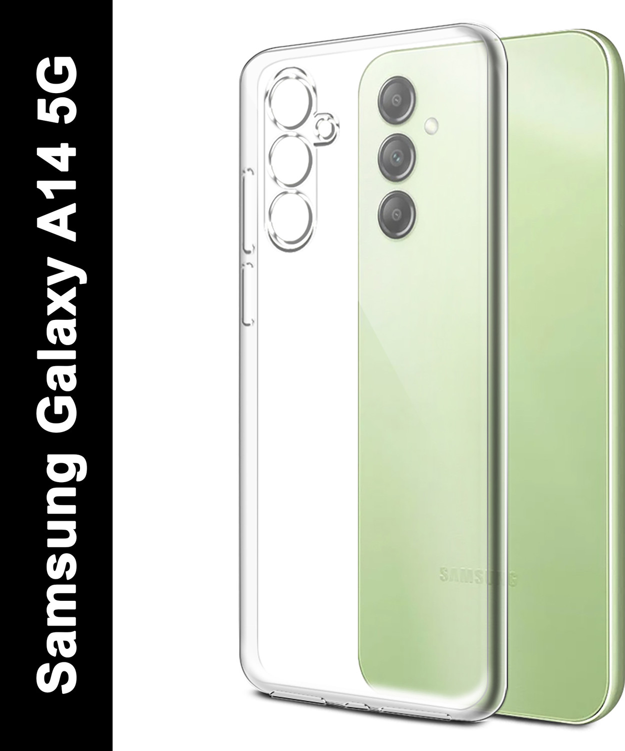 Image of Casekoo - IN CASEKOO IN LOVE Back Cover for Samsung Galaxy A14 5G (Black, Grip Case, Silicon, Pack of: 1)