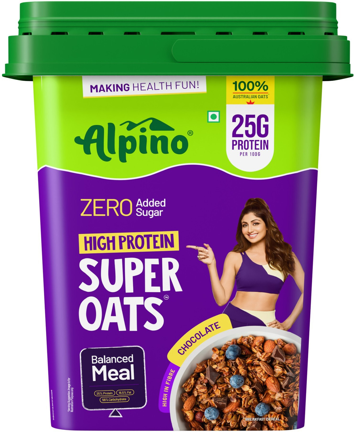 ALPINO High Protein Super Rolled Oats Chocolate 2.5kg Jar