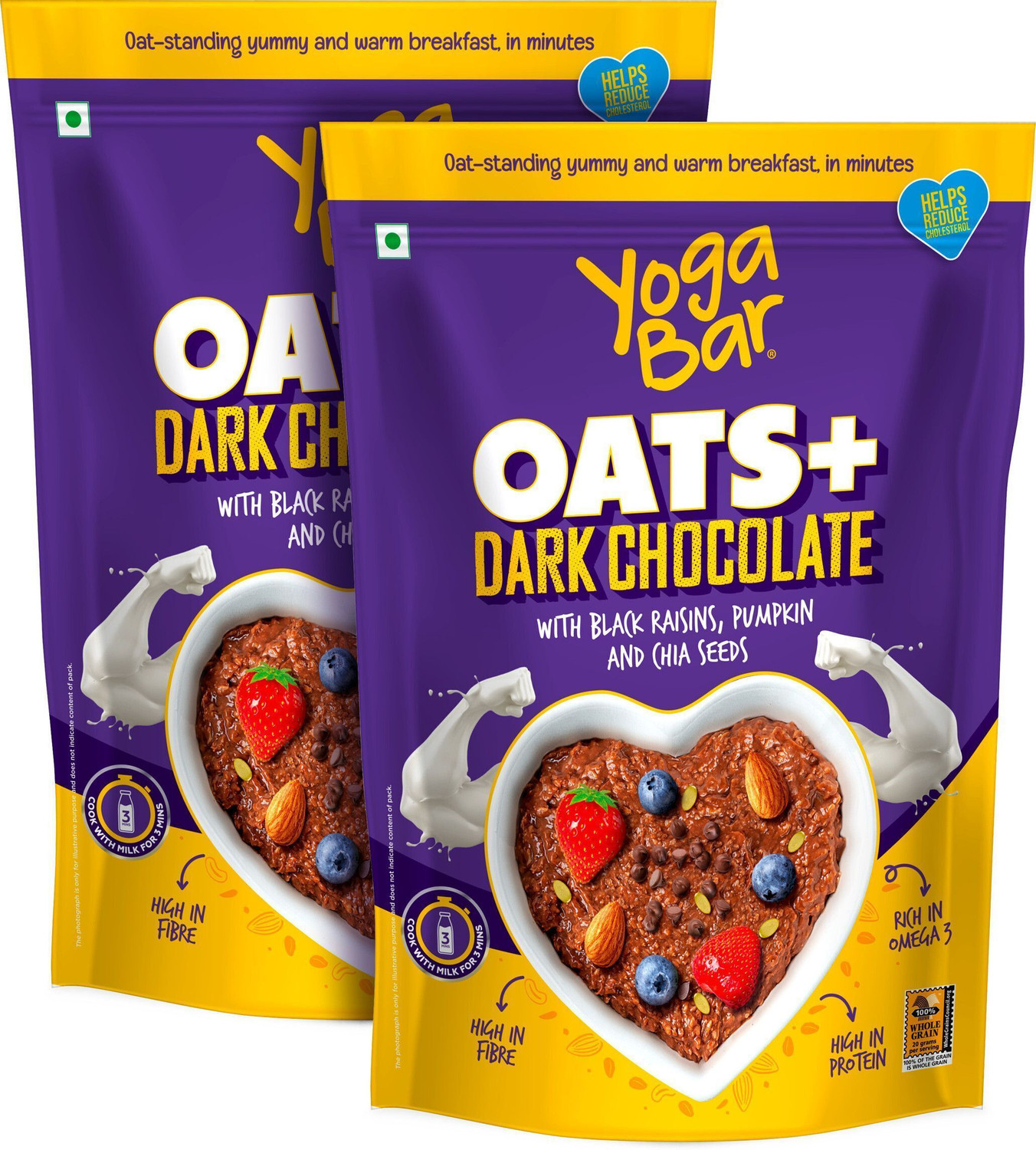 Yogabar Dark Chocolate Oatmeal 2kg Pack – ₹724, 34% Off