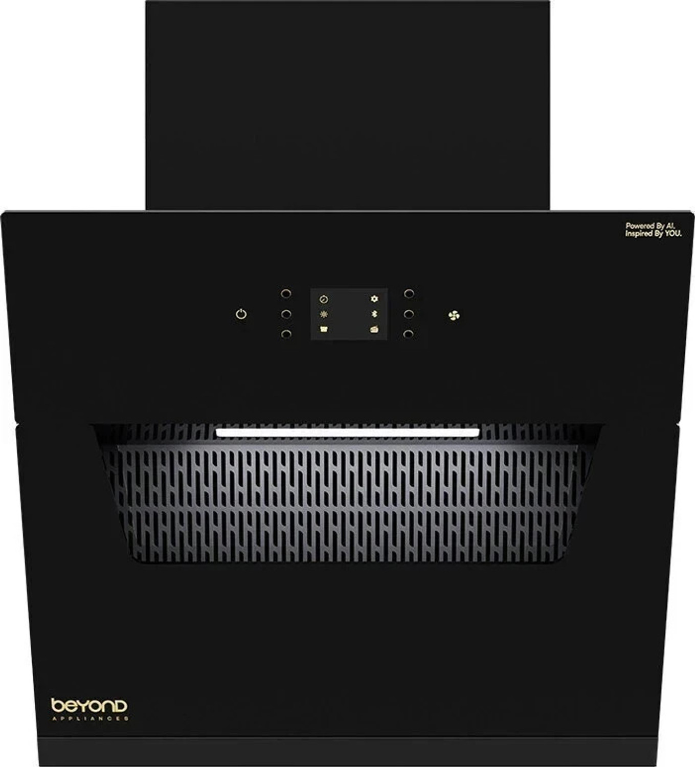 Image of Beyond Appliances Eris 90cm Slant Android Chimney Filter-Less 1500 CMH 60 cm Auto Clean Chimney (Wall Mounted, Black)