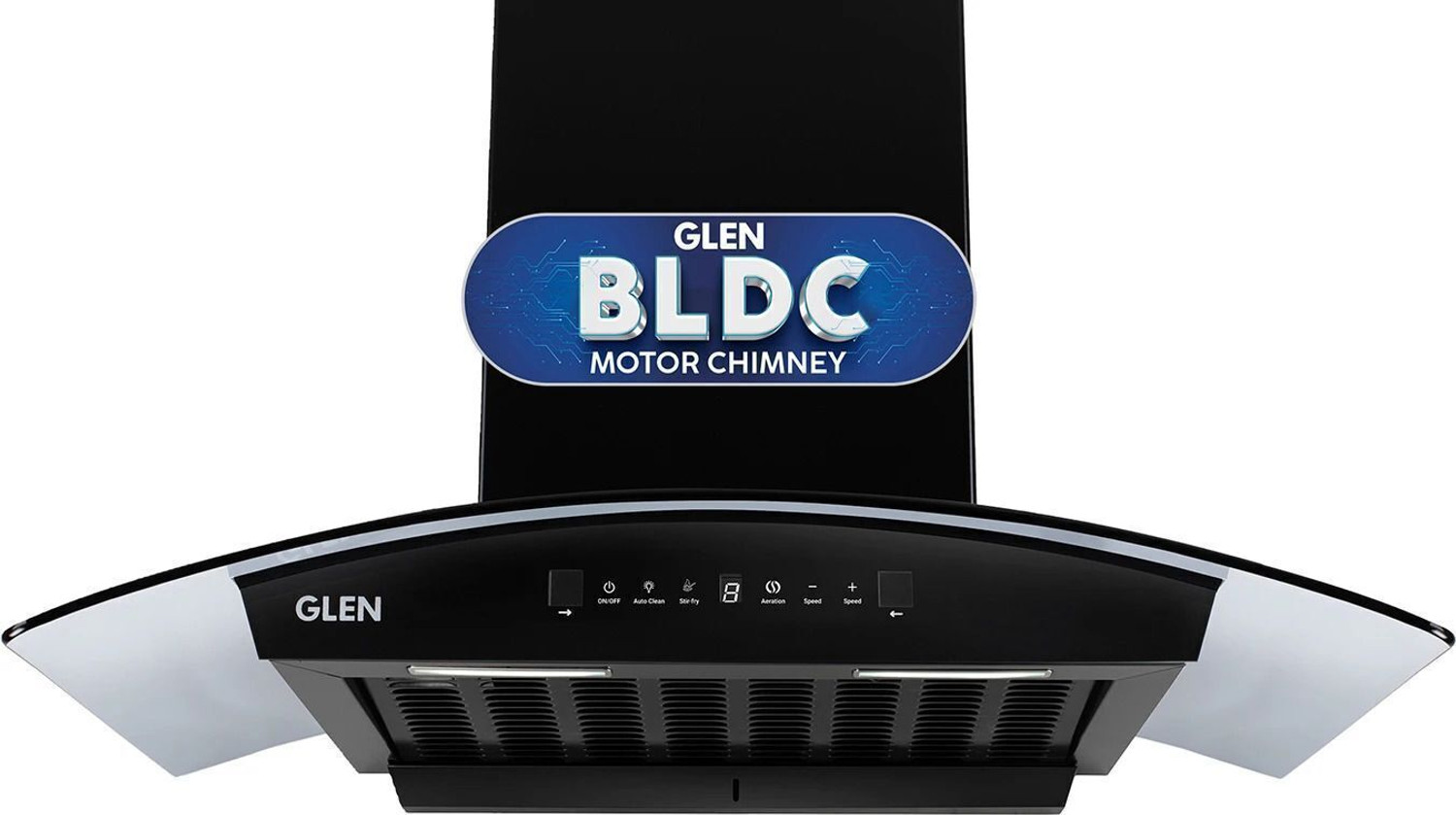 Image of Beyond Appliances Eris 90cm Slant Android Chimney Filter-Less 1500 CMH 60 cm Auto Clean Chimney (Wall Mounted, Black)