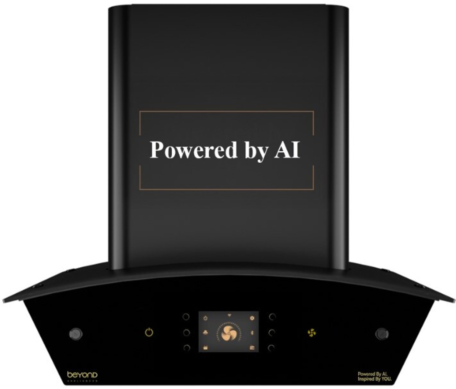 Image of Beyond Appliances Eris 90cm Slant Android Chimney Filter-Less 1500 CMH 60 cm Auto Clean Chimney (Wall Mounted, Black)