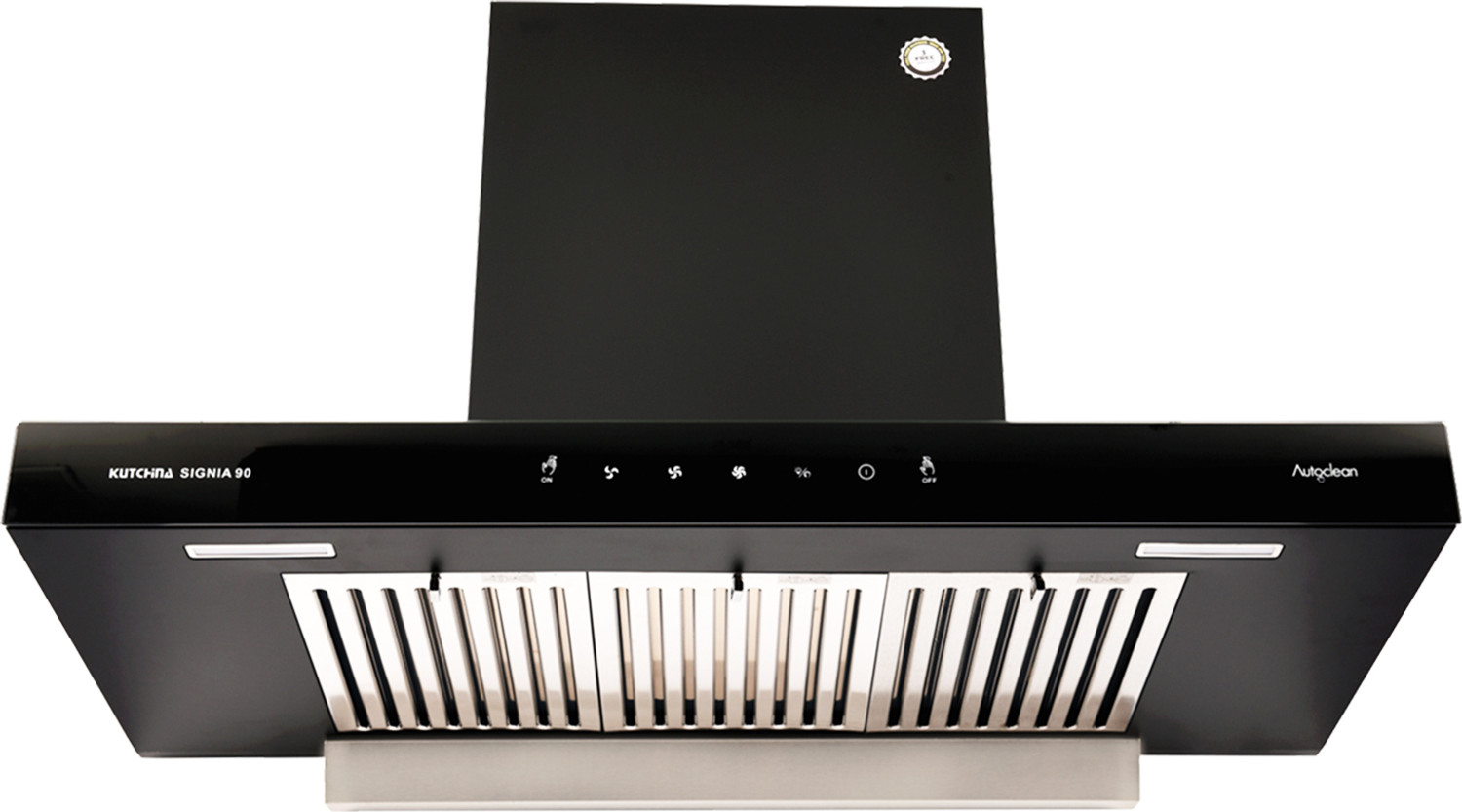 Kutchina SIGNIA 90 Auto Clean Wall Mounted Chimney  (black 50 CMH)
