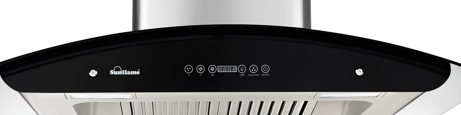 Image of Sunflame AMAZE 60 AUTO CLEAN DX Auto Clean Wall and Ceiling Mounted Stainless Steel 1100 m3 /hr Chimney