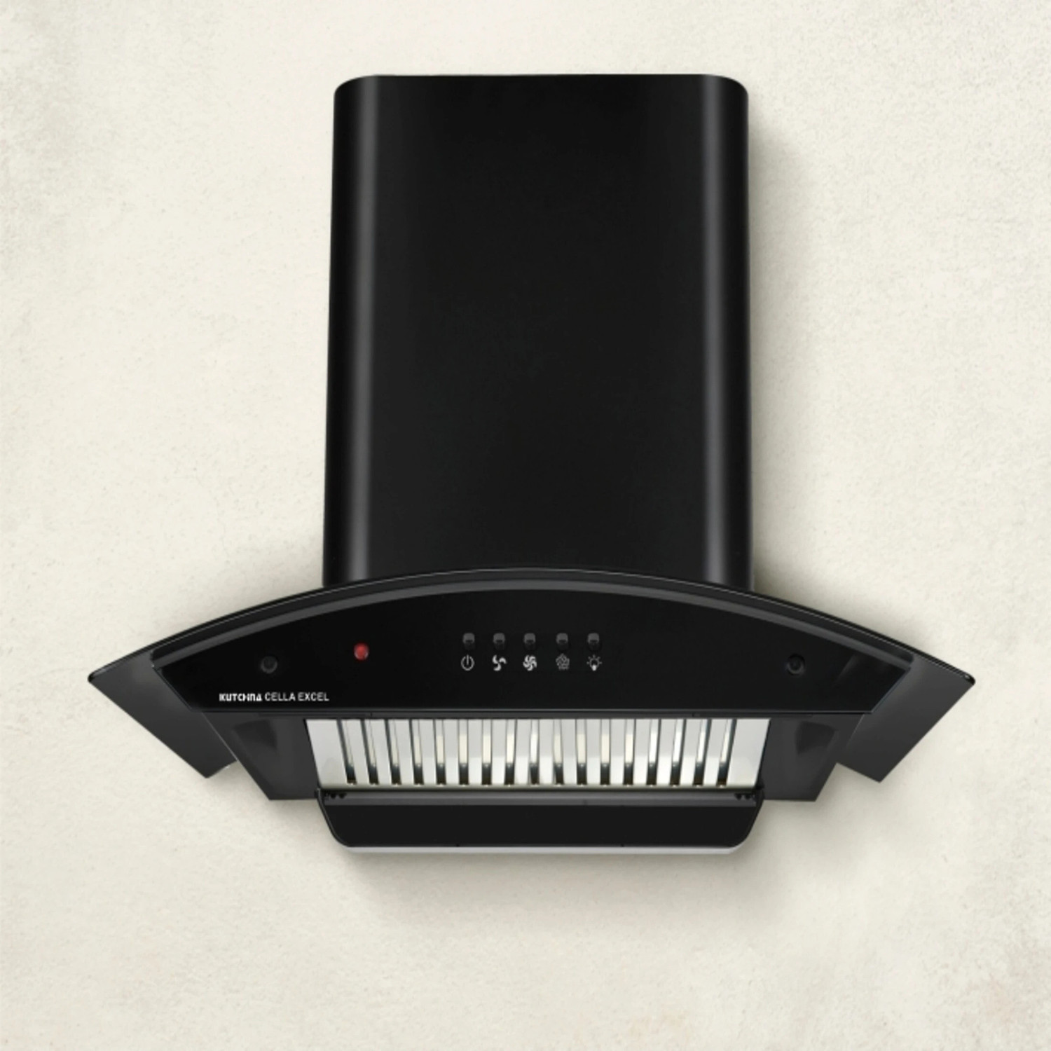 Kutchina Cella Excel 60 cm Auto Clean Wall Mounted Chimney  (Black 1000 CMH)