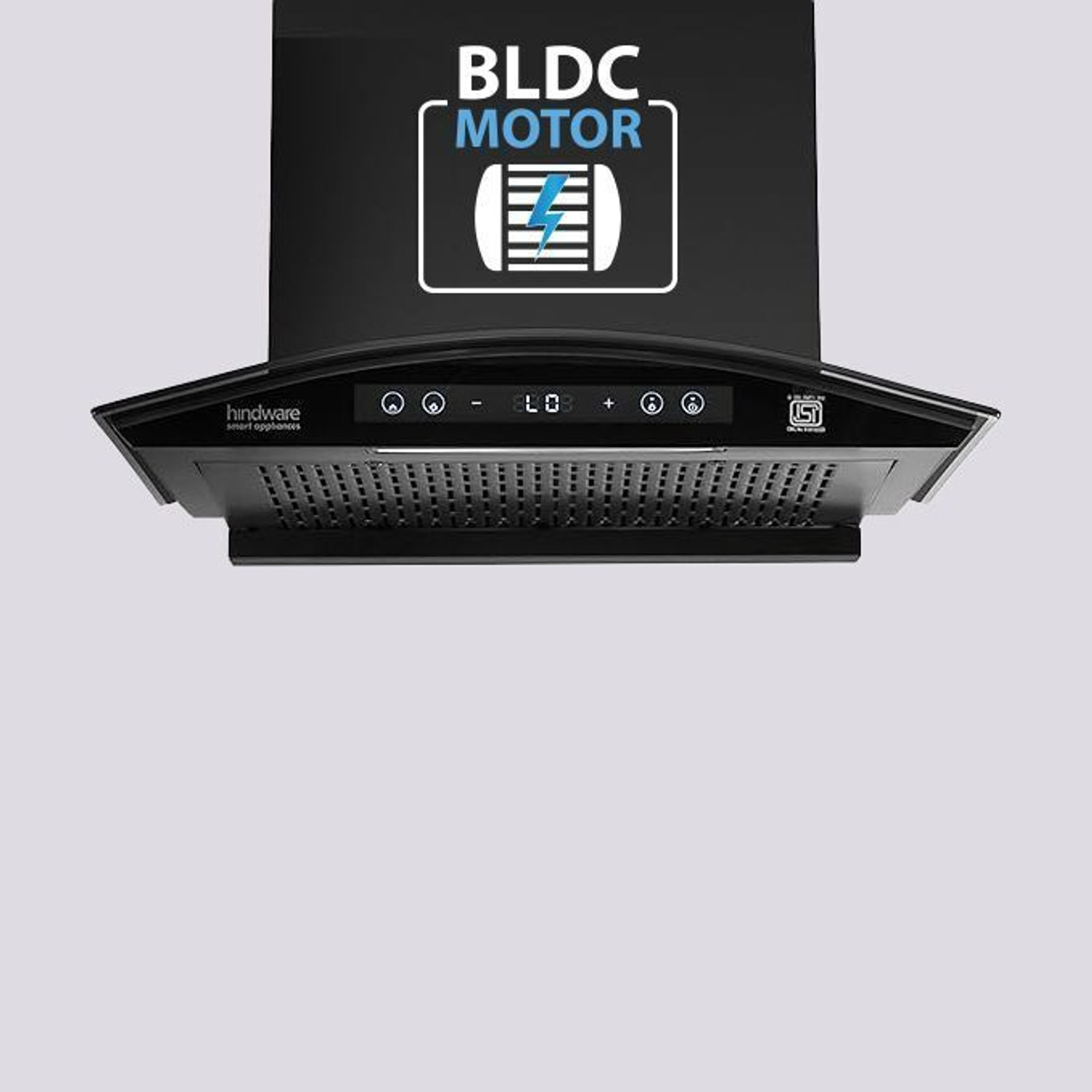 Image of Beyond Appliances Eris 90cm Slant Android Chimney Filter-Less 1500 CMH 60 cm Auto Clean Chimney (Wall Mounted, Black)