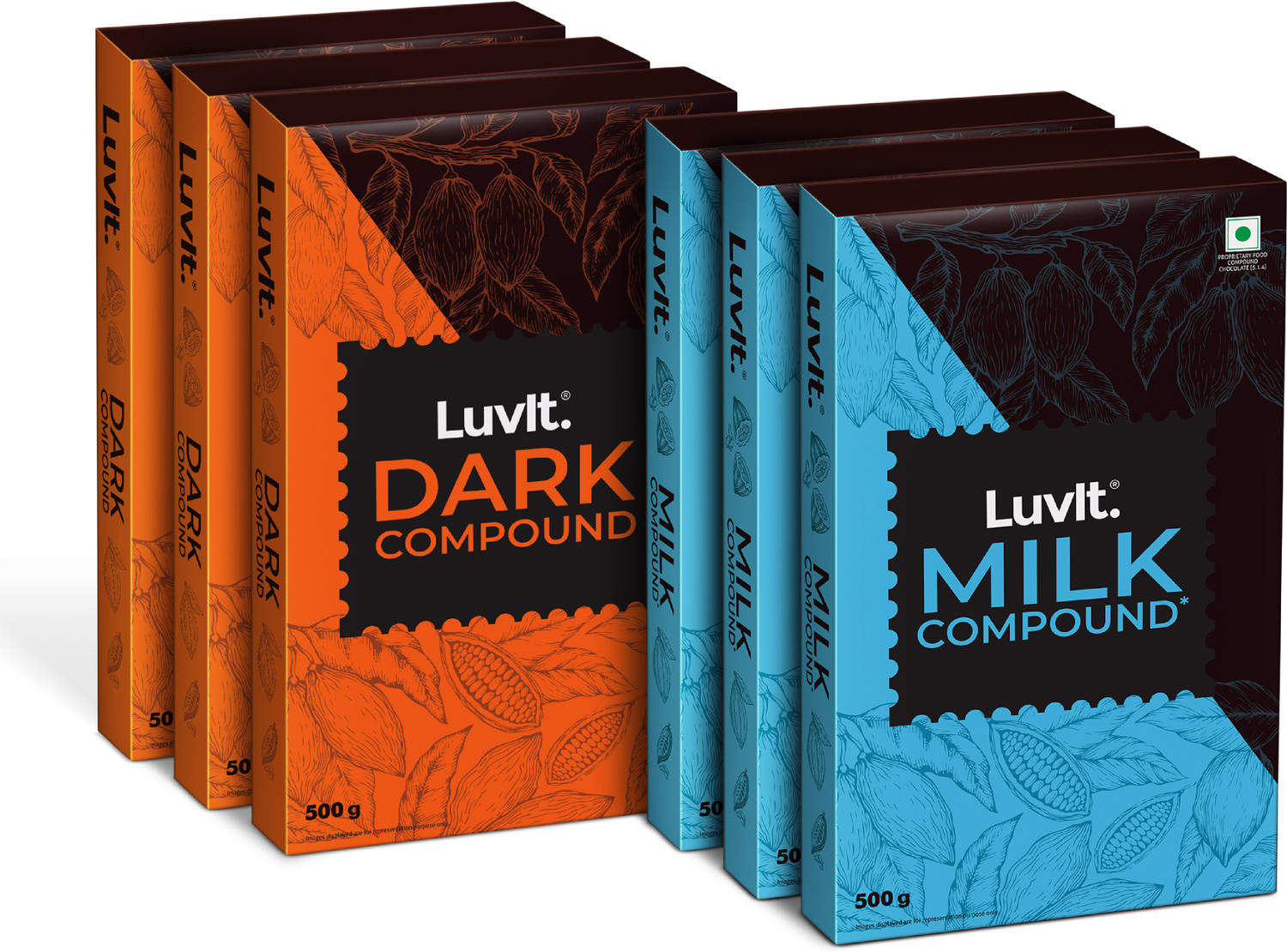 LuvIt Cocoa Crush - Milk & Dark Compound Bars | Perfect for Baking, Frosting, Bars