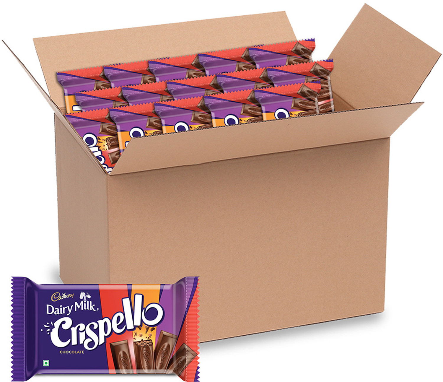 Cadbury Crispello Chocolate Bar 35 g (Pack of 15) Brittles  (15 x 35 g)