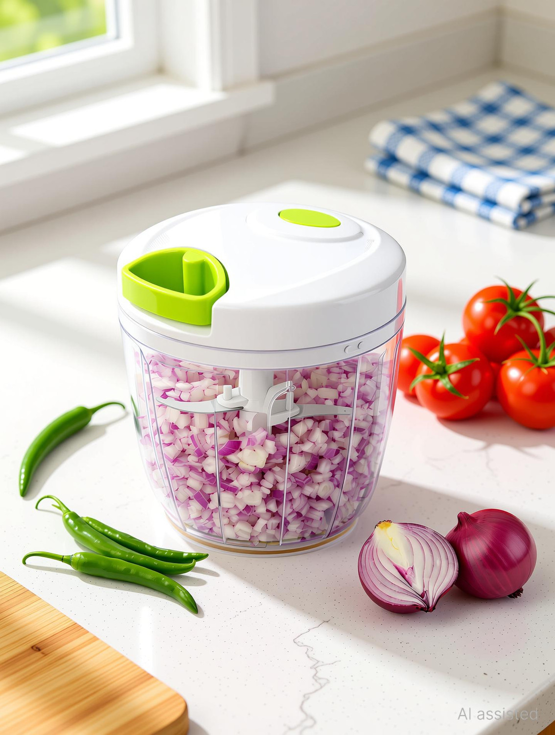 Image of THERMOCOOL Home Mate' Turbo Chopper (2 in 1) Vegetable & Fruit Chopper (1 Chopper)