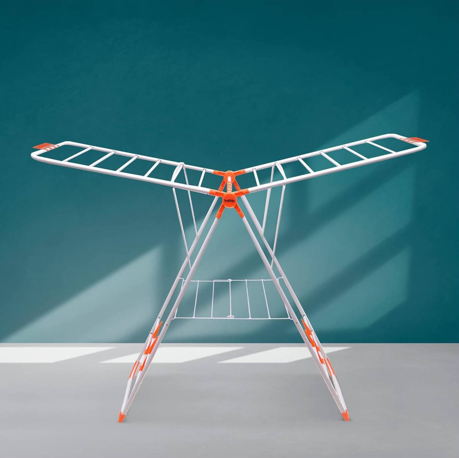 Bathla Steel Floor Cloth Dryer Stand Mobidry Neo Orange Made in India  (3 Tier)