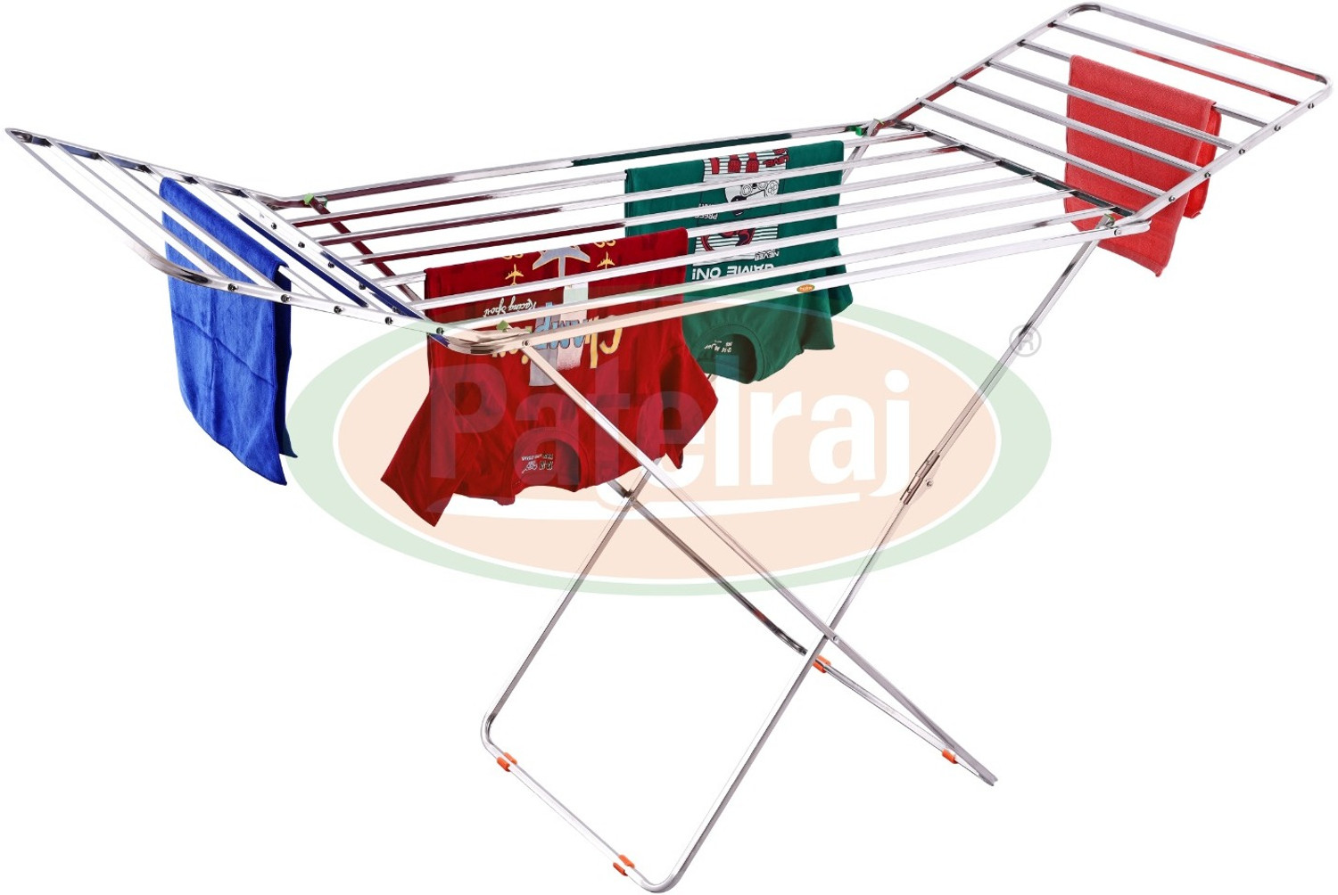Image of Flipkart SmartBuy Steel Floor Cloth Dryer Stand Pipe Cloth Stand Black Big FSB-004 (1 Tier)