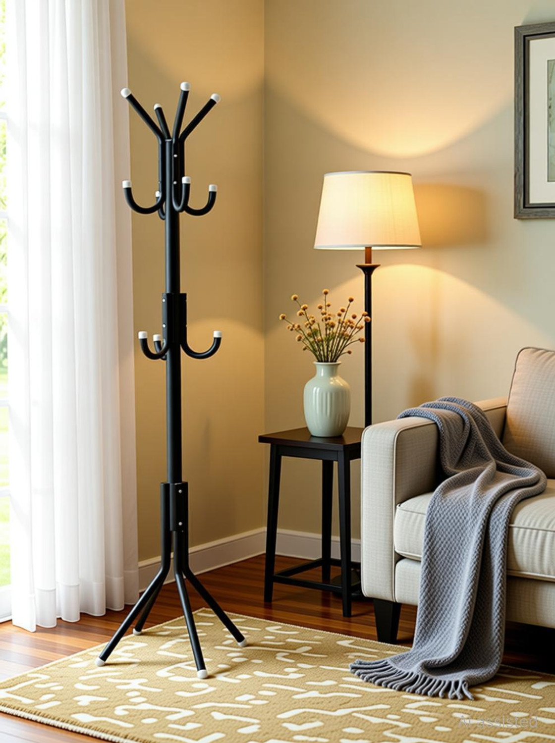 Corslet Steel Floor Cloth Dryer Stand – 12 Hook Rack