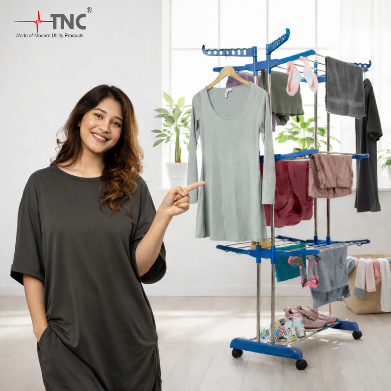 TNC Steel Floor Cloth Dryer Stand 702TNC