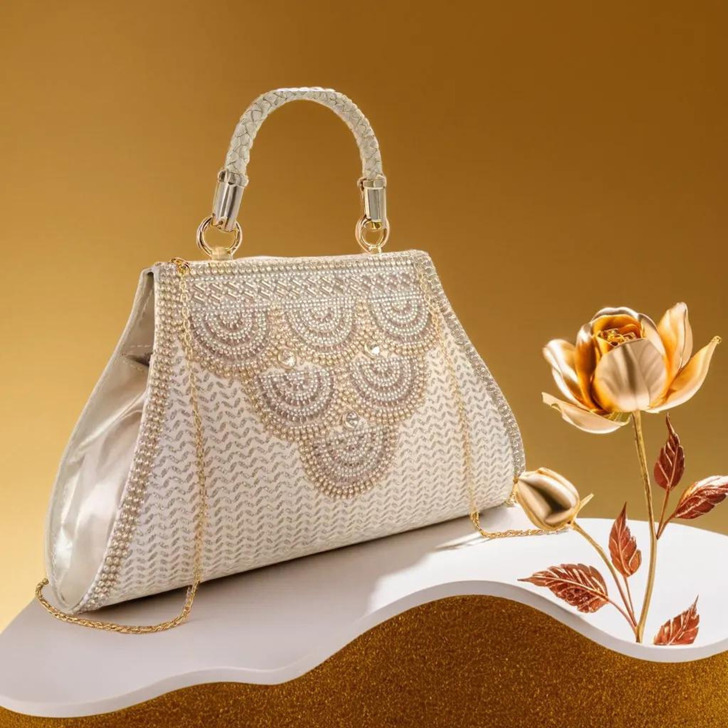 Image of Toobacraft Party Gold, Silver Clutch - Regular Size