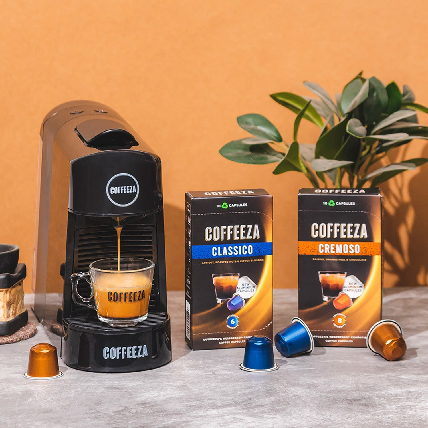 Image of Coffeeza Finero Next Coffee Machine, Espresso & Americano Maker Machine Using Pod Capsule 20 Cups Coffee Maker