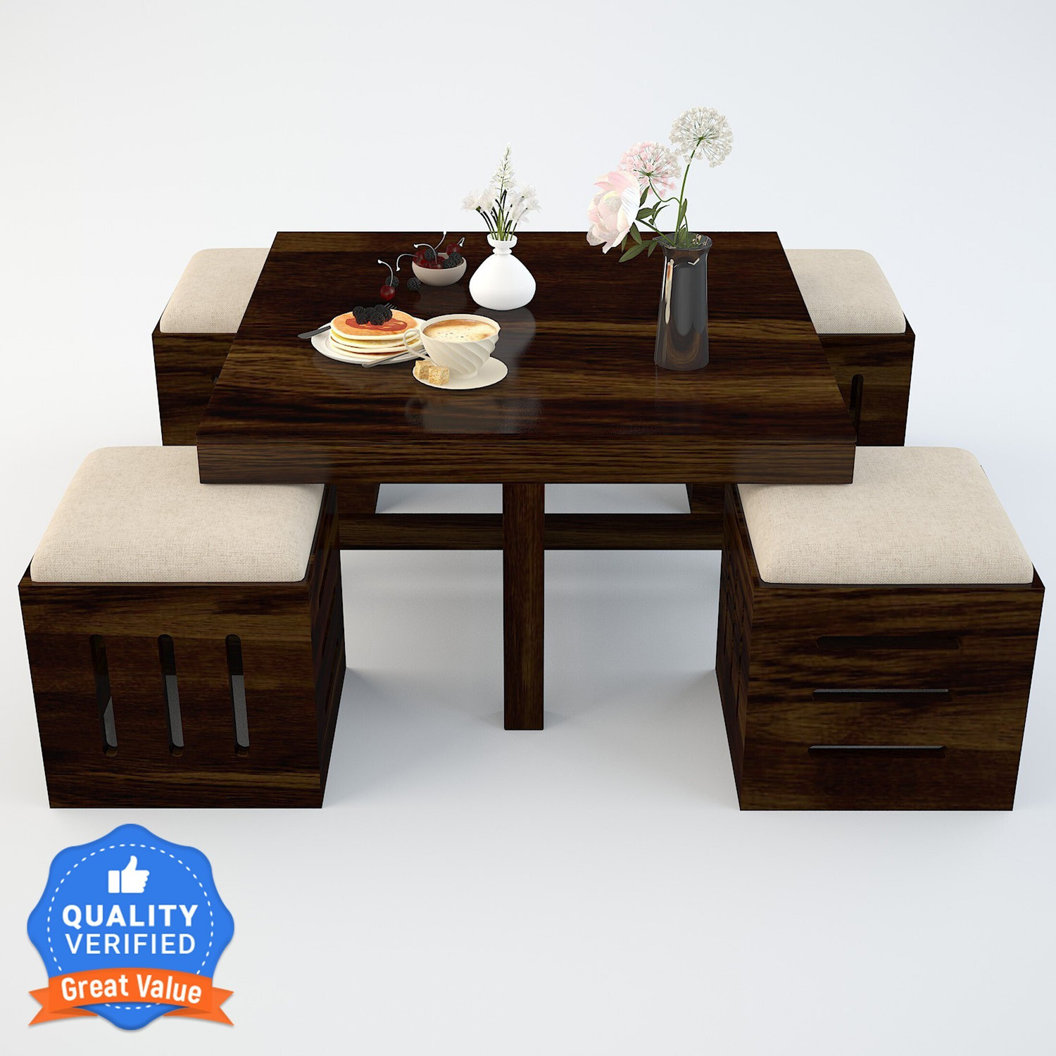 Allie Wood Sheesham Wood Solid Wood Coffee Table