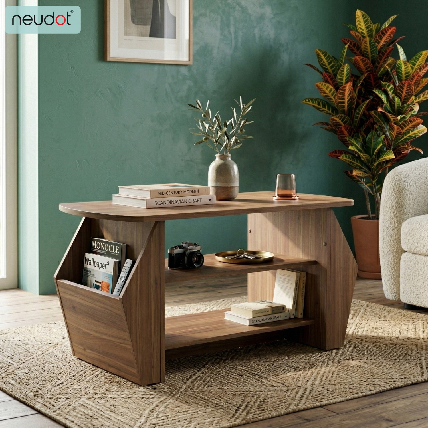 Neudot Smash Engineered Wood Coffee Table – Stylish & Sturdy