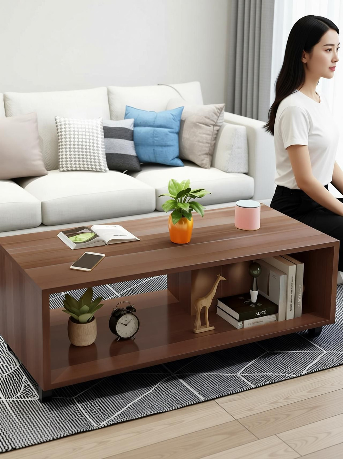 Image of matterhorn Engineered Wood Coffee Table (Finish Color - BROWN, DIY(Do-It-Yourself))