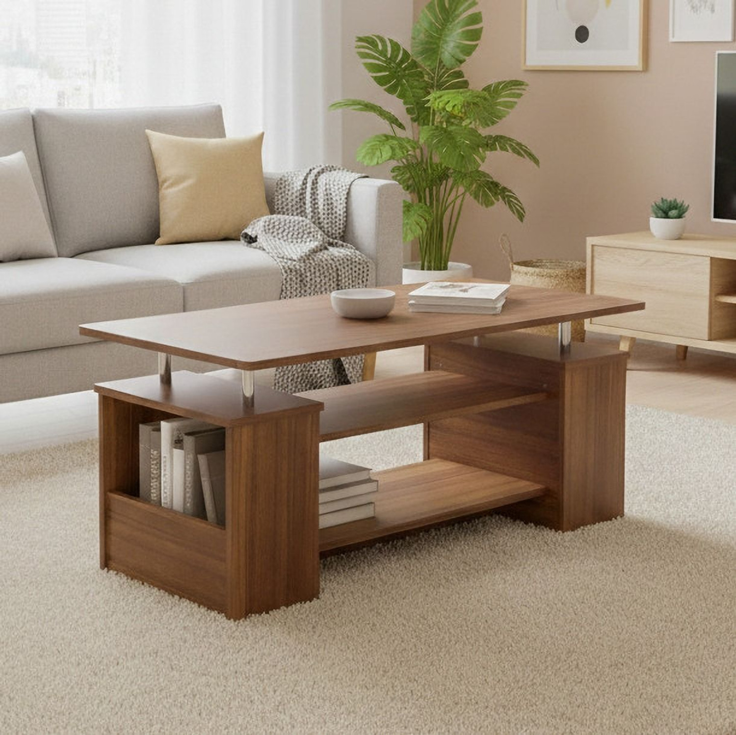 NEUDOT FIZZ Engineered Wood Coffee Table
