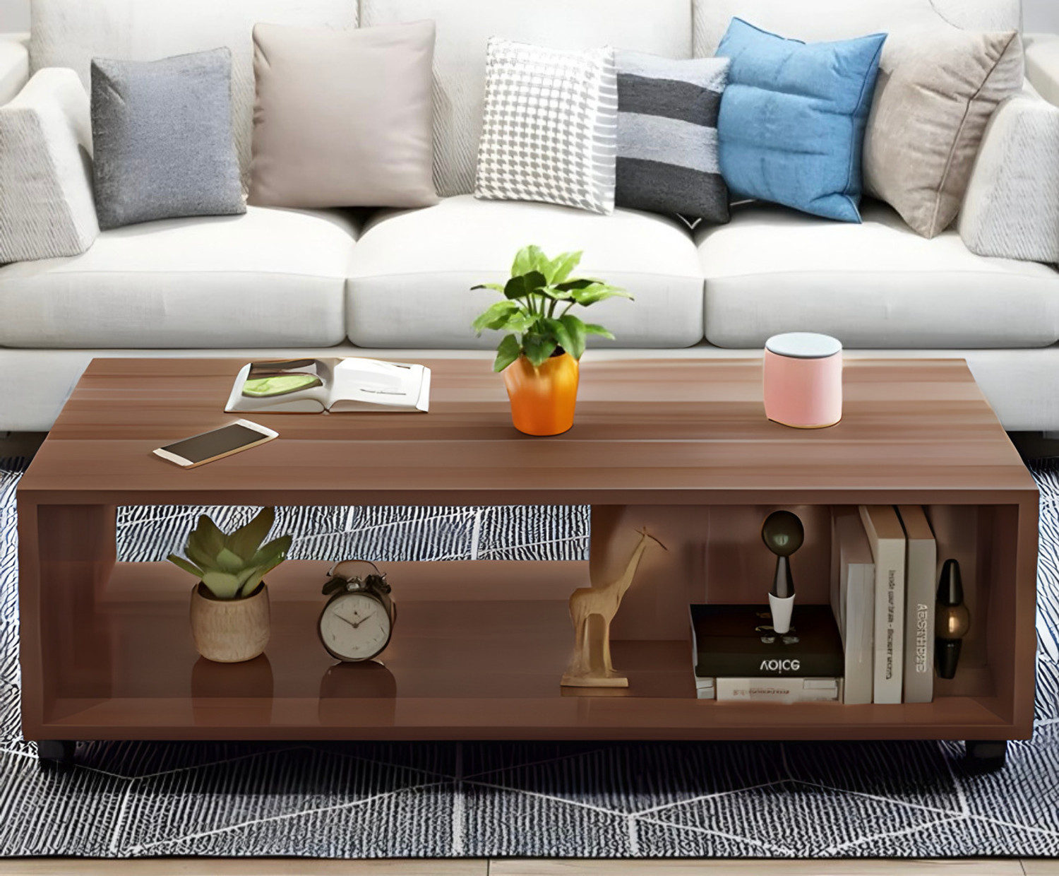 Image of matterhorn Engineered Wood Coffee Table (Finish Color - BROWN, DIY(Do-It-Yourself))