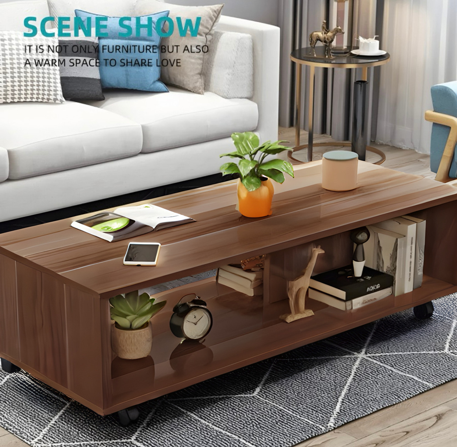 Image of matterhorn Engineered Wood Coffee Table (Finish Color - BROWN, DIY(Do-It-Yourself))