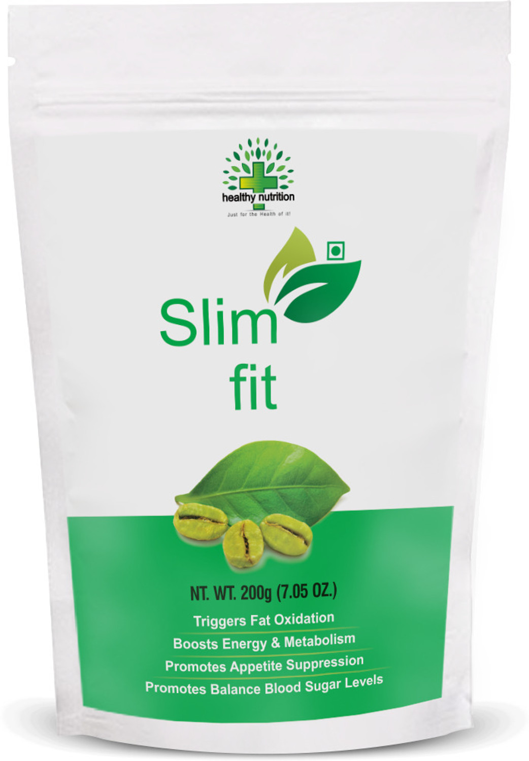 Image of Healthy Nutrition Slim Fit with High CGA | Unroasted Arabica Weight Loss Supplement green Coffee Beans