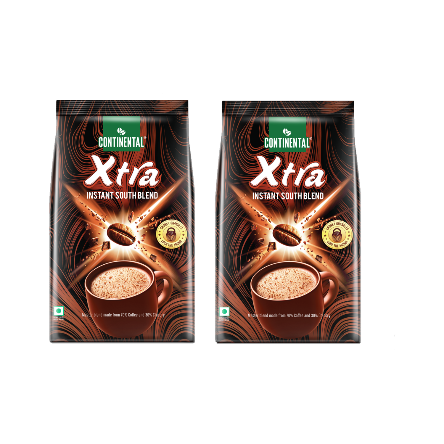 Continental Coffee XTRA Instant Coffee  (2 x 200 g, Chicory Flavoured)