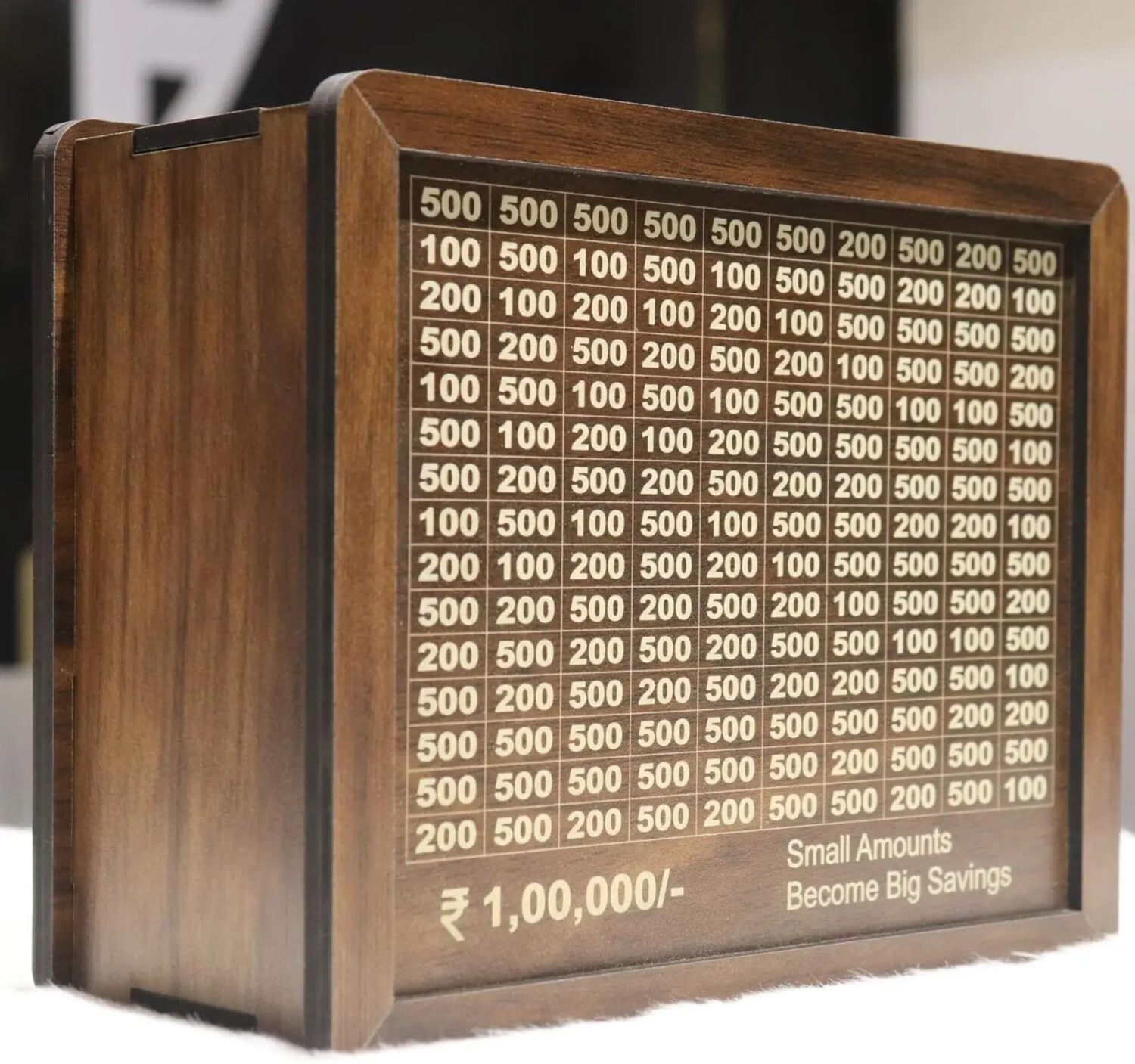 Kindly Wooden Money Saving Box | Cash Saver Money Box with Counting Target Coin Bank Coin Bank