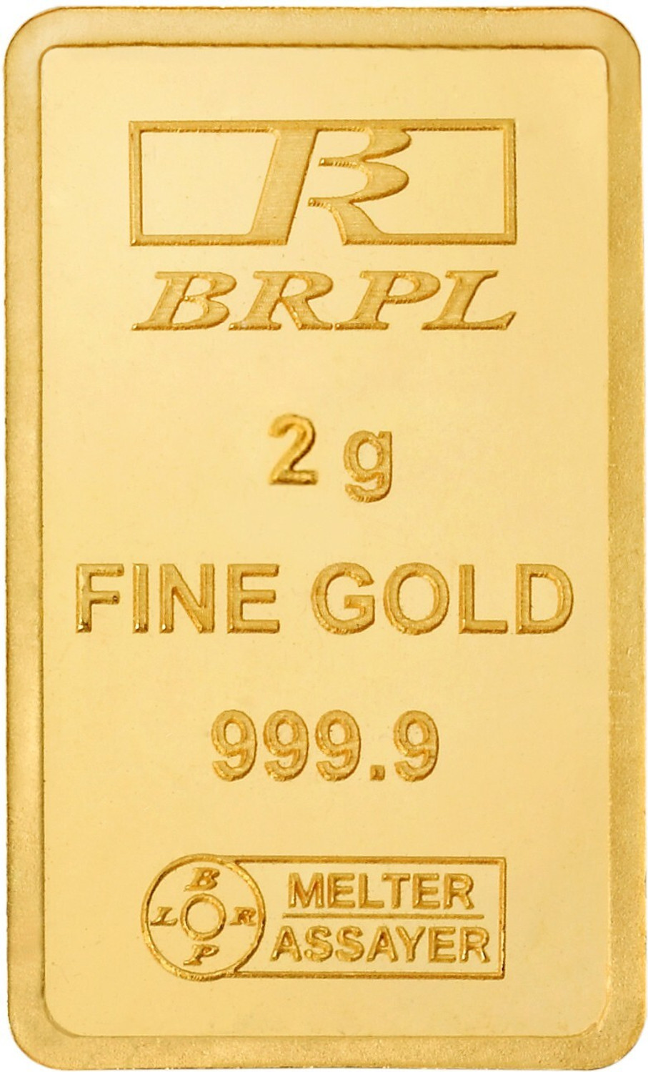 Bangalore Refinery 2 g Bar 24 (9999) K 2 g Gold Bar