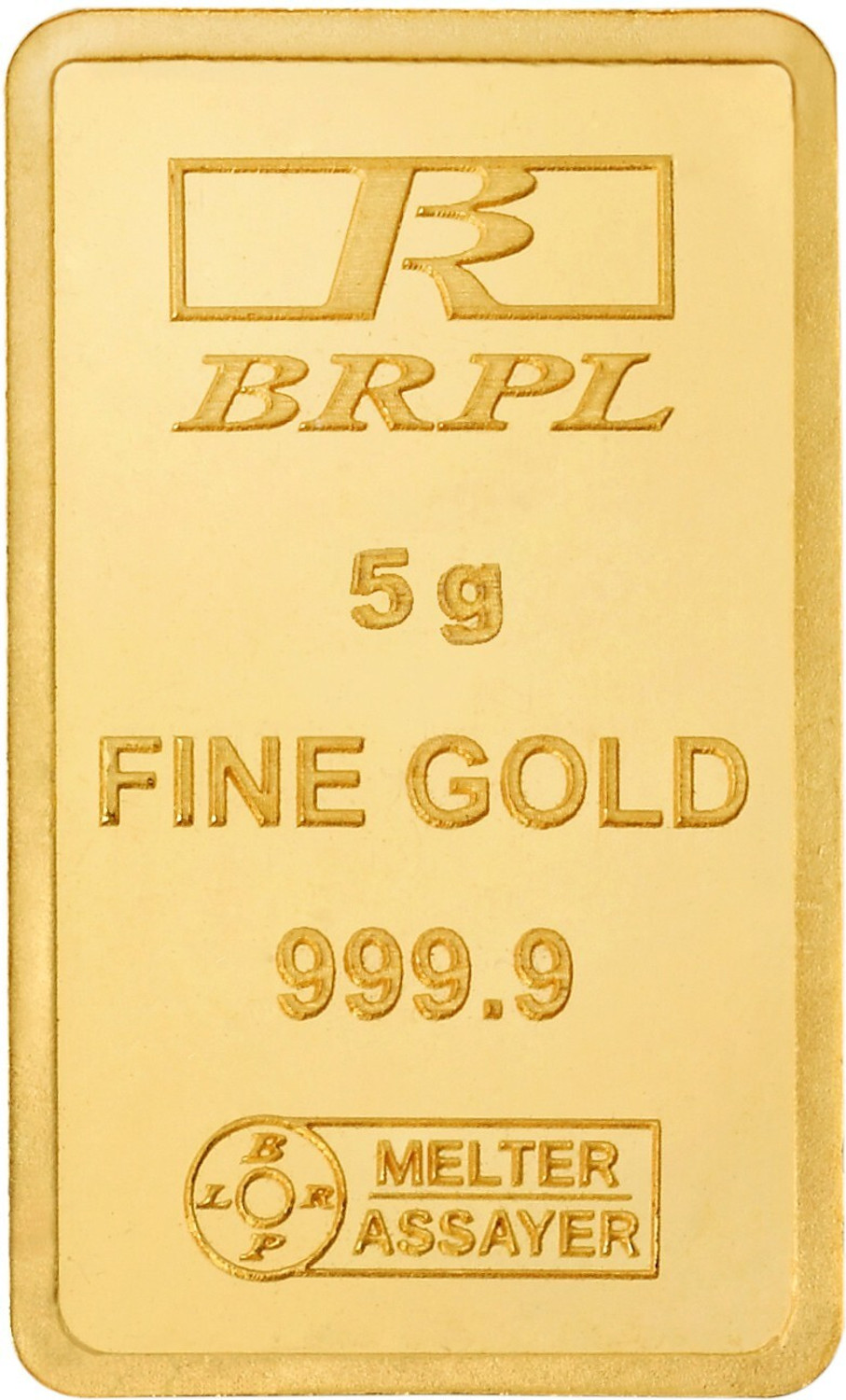 Bangalore Refinery BRPL Purity 24K 5g Gold Bar – ₹79,628
