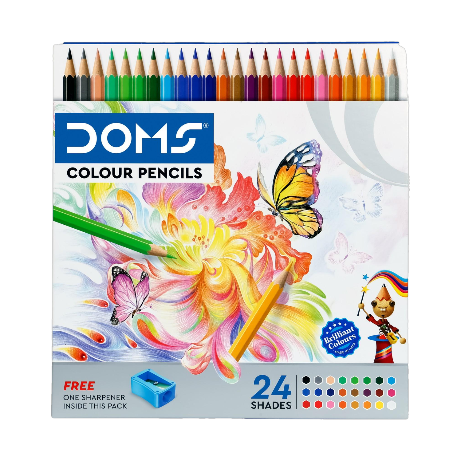 DOMS FSC 24 Shades Round Shaped Color Pencils  (Set of 1, Multicolor