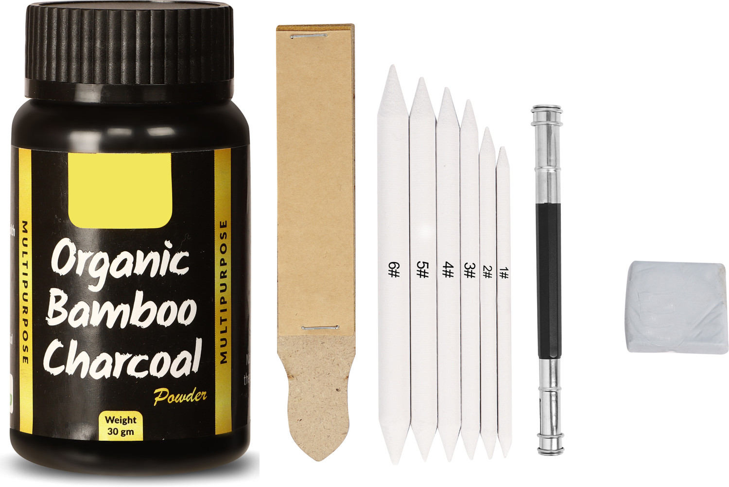 Image of mixale Drawing Charcoal Pencil N Charcoal Powder & Pencil Extender A36 Combo Art Set