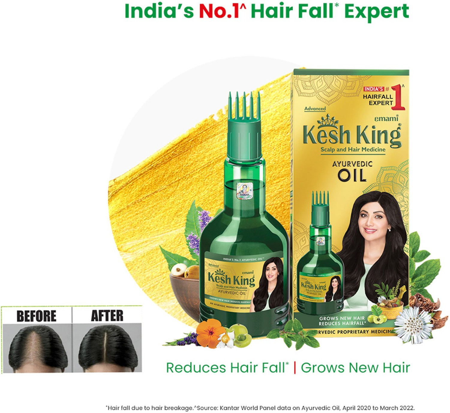 Image of Kesh King Ayurvedic Oil 300ml + Damage Repair Shampoo 340ml