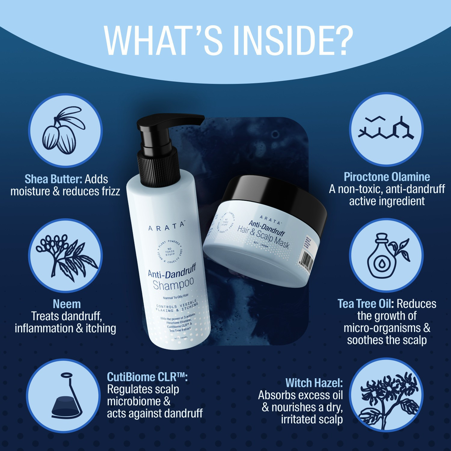 Image of ARATA Anti-Dandruff Cleanse Kit|Mask & Shampoo|Fights Flakes|Normal-Oily Hair