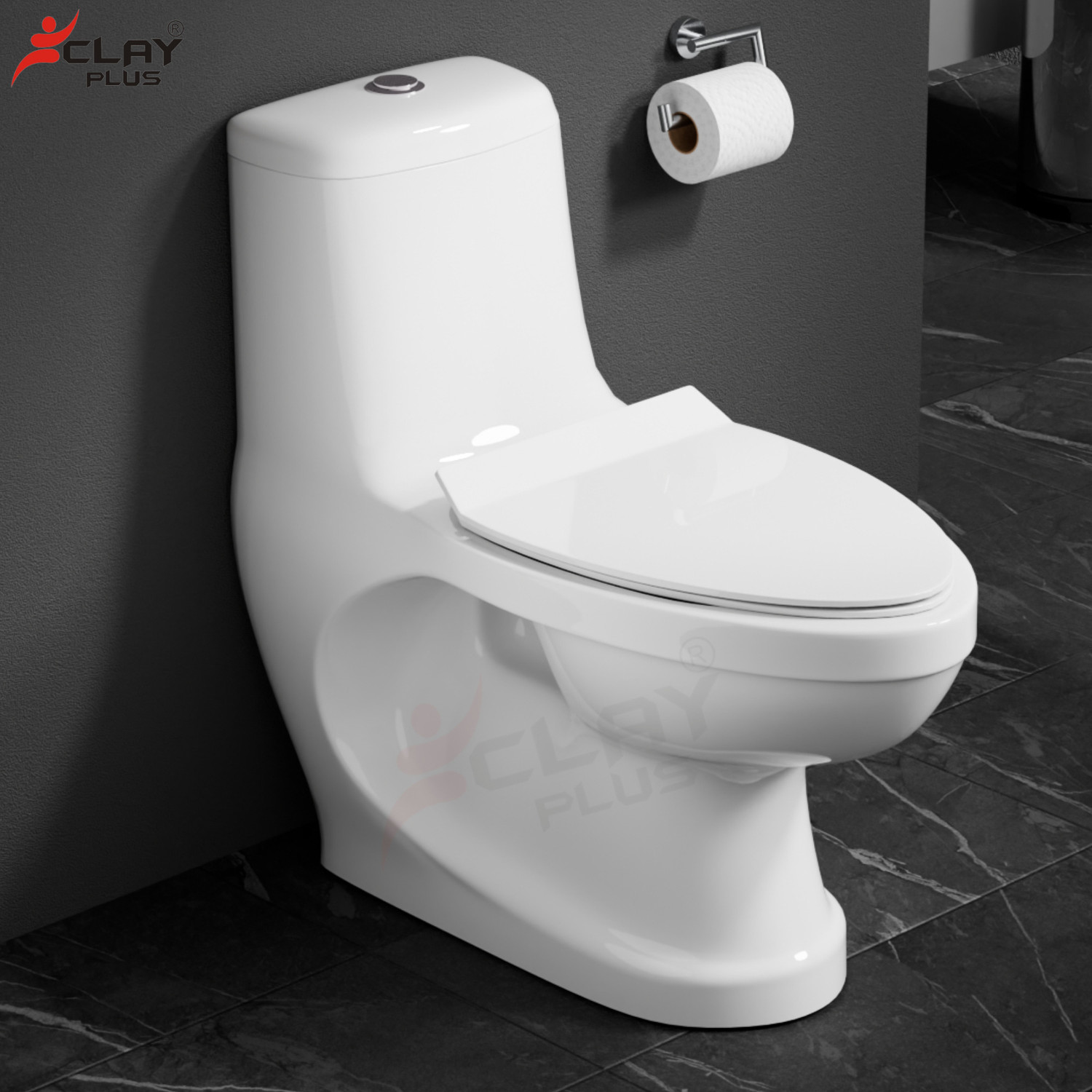 clayplus 101 - PREMIUM GRADE CERAMIC FLOOR MOUNTED ONE PIECE WESTERN T