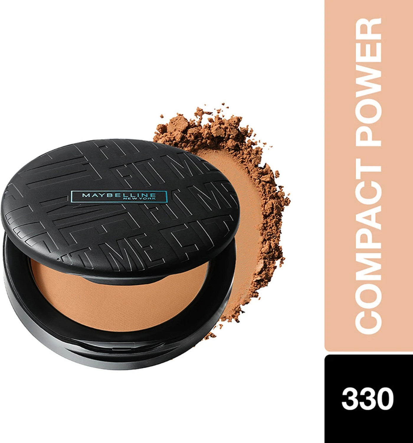 MAYBELLINE NEW YORK Fit Me Shade 330 Compact Powder, 8g - Powder that Protects Skin from Sun, Absorbs Oil, Sweat and helps you to stay fresh for upto 12Hrs Compact  (Shade 330, 8 g)