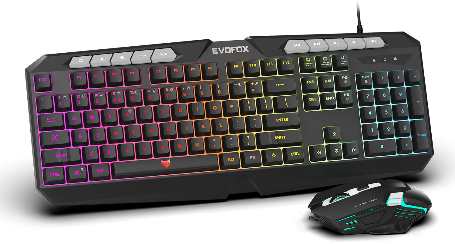 EVOFOX Deathray V2 RGB Gaming Keyboard and Mouse Combo Set