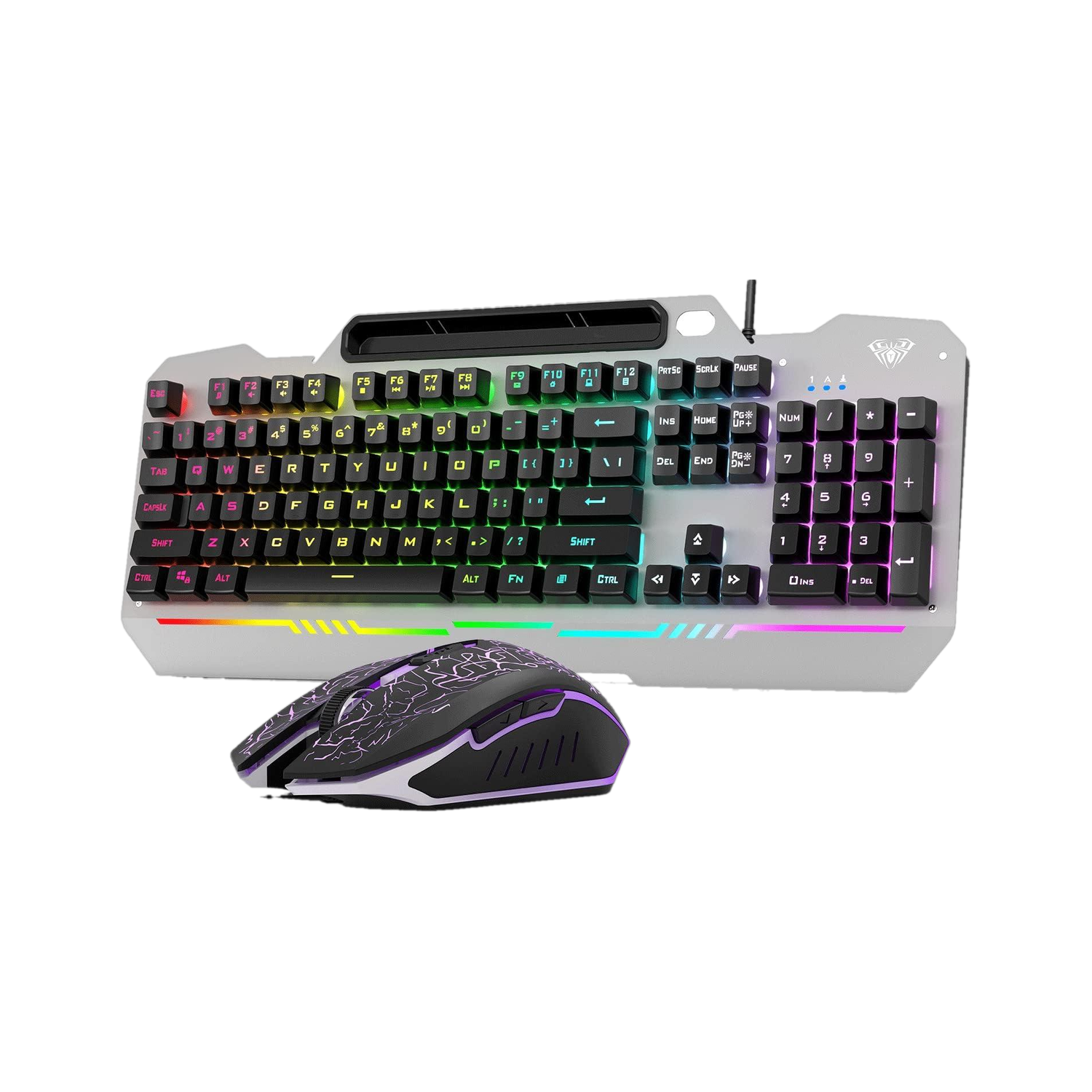 Aula T102 Gaming RGB backlit Keyboard with 7200 DPI, 6 buttons Gaming Mouse Combo Combo Set