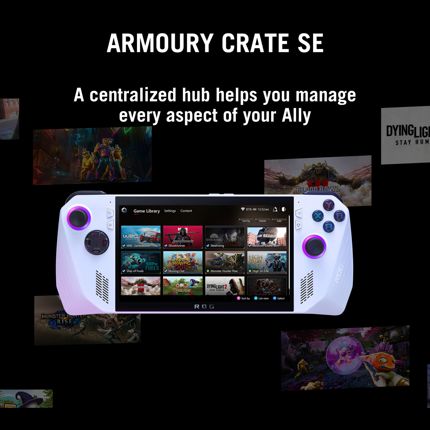 Image of ASUS ROG Ally AMD Ryzen Z1 Octa Core Extreme - (16 GB /512 GB SSD /Windows 11 Home) RC71L-NH001W Handheld Gaming PC